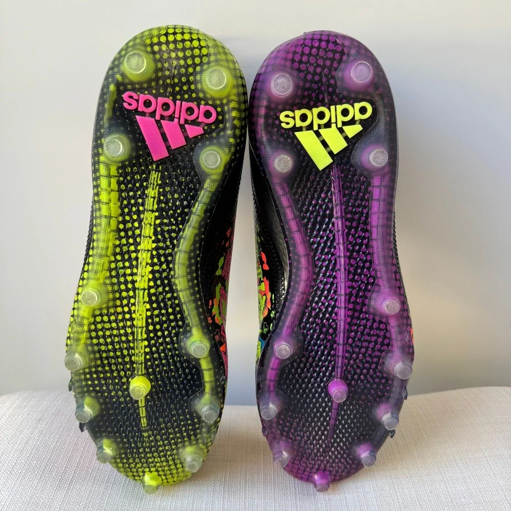 adidas Adizero Football Cleats Mens 8 Multicolor Neon Three‎ Stripe Life GV9087